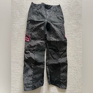 Black and Pink Geometric Pattern Pants